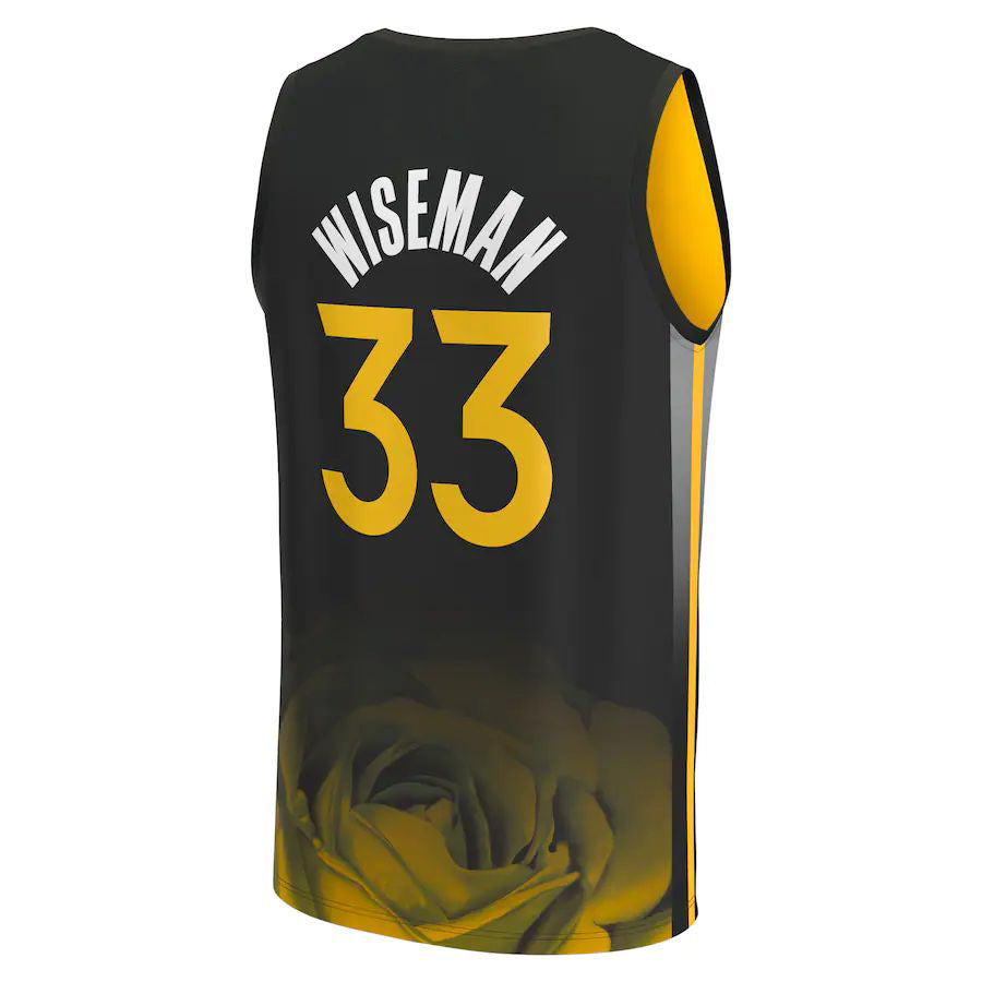 G.State Warriors #33 James Wiseman Fanatics Branded 2022-23 Fastbreak Jersey  City Edition Black Stitched American Basketball Jersey UNEC