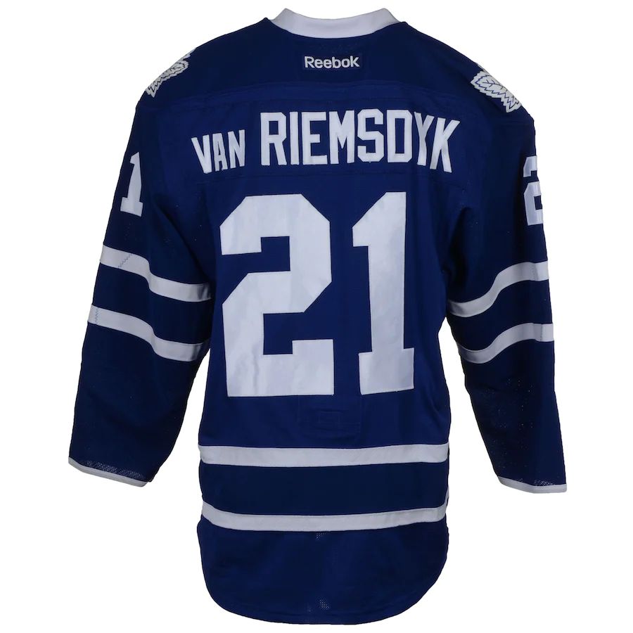 T.Maple Leafs #21 James van Riemsdyk Fanatics Authentic Game-Used from the 2015-16 Season Blue Stitched American Hockey Jersey UNEC
