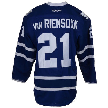 T.Maple Leafs #21 James van Riemsdyk Fanatics Authentic Game-Used from the 2015-16 Season Blue Stitched American Hockey Jersey UNEC
