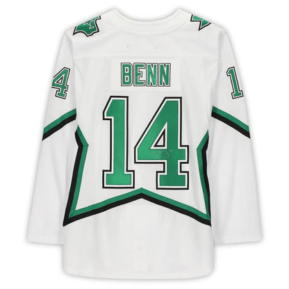 D.Stars #14 Jamie Benn Fanatics Authentic Autographed 2020-21 Reverse Retro White Stitched American Hockey Jersey UNEC