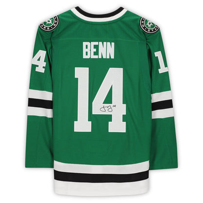 D.Stars #14 Jamie Benn Fanatics Authentic Autographed  Jersey Kelly Green Stitched American Hockey Jersey UNEC