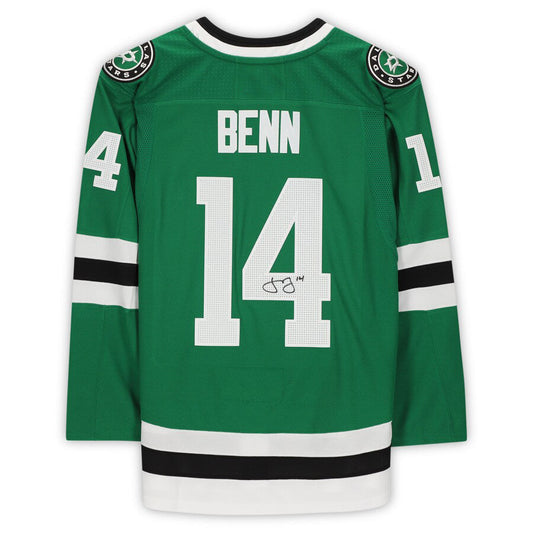 D.Stars #14 Jamie Benn Fanatics Authentic Autographed  Jersey Kelly Green Stitched American Hockey Jersey UNEC