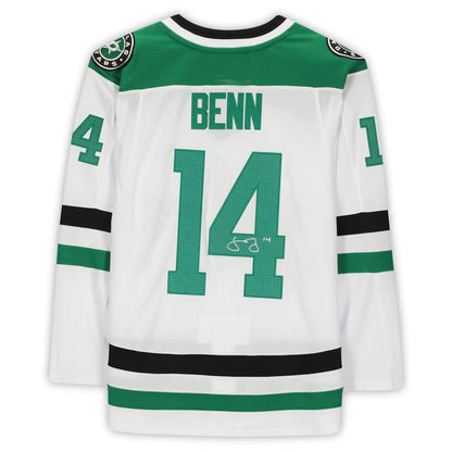 D.Stars #14 Jamie Benn Fanatics Authentic Autographed  Jersey White Stitched American Hockey Jersey UNEC