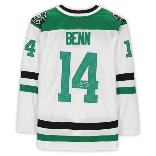 D.Stars #14 Jamie Benn Fanatics Authentic Autographed  Jersey White Stitched American Hockey Jersey UNEC