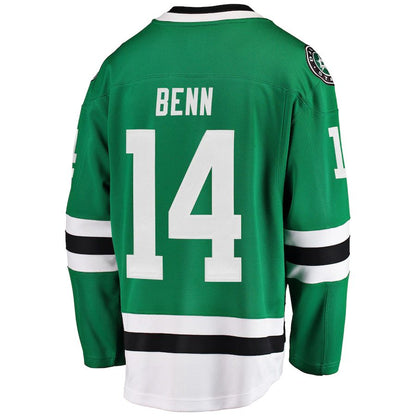 D.Stars #14 Jamie Benn Fanatics Branded Breakaway Player Jersey Green Stitched American Hockey Jersey UNEC