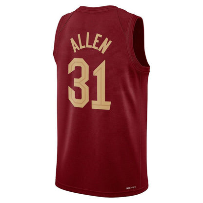 C.Cavaliers #31 Jarrett Allen 2022-23 Swingman Jersey Wine Icon Edition Stitched American Basketball Jersey UNEC