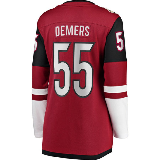 A.Coyotes #55 Jason Demers Fanatics Branded Breakaway Player Jersey Garnet Stitched American Hockey Jersey UNEC
