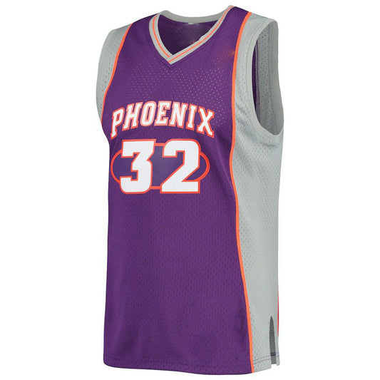 P.Suns #32 Jason Kidd Mitchell & Ness 2000-2001 Authentic Hardwood Classics Swingman Jerseyy Purple Stitched American Basketball Jersey UNEC