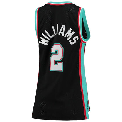 M.Grizzlies #2 Jason Williams Mitchell & Ness Hardwood Classics Swingman Jersey Black Stitched American Basketball Jersey UNEC