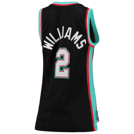 M.Grizzlies #2 Jason Williams Mitchell & Ness Hardwood Classics Swingman Jersey Black Stitched American Basketball Jersey UNEC