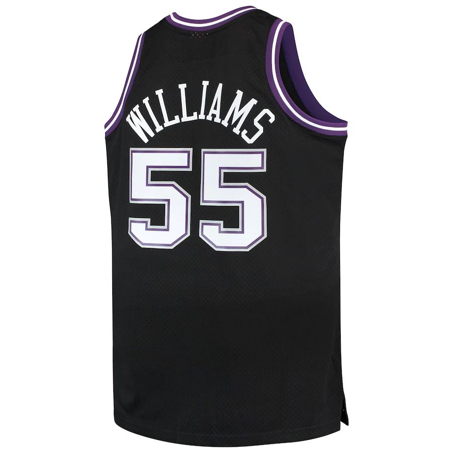 S.Kings #55 Jason Williams Mitchell & Ness Big & Tall 2000-01 Hardwood Classics Swingman Jersey Black Stitched American Basketball Jersey UNEC