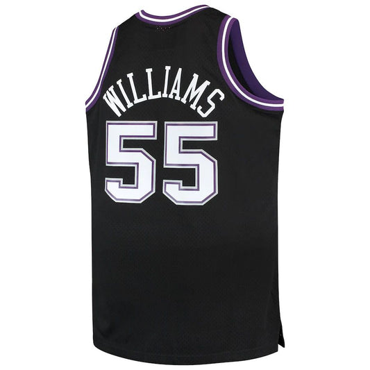 S.Kings #55 Jason Williams Mitchell & Ness Big & Tall 2000-01 Hardwood Classics Swingman Jersey Black Stitched American Basketball Jersey UNEC