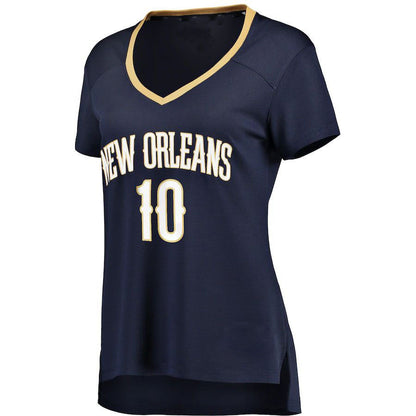 NO.Pelicans #10 Jaxson Hayes Fanatics Branded Women's Fast Break Replica Jersey Navy Icon Edition Stitched American Basketball Jersey UNEC