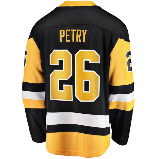 P.Penguins #26 Jeff Petry Fanatics Branded Home Breakaway Player Jersey Black Stitched American Hockey Jersey UNEC