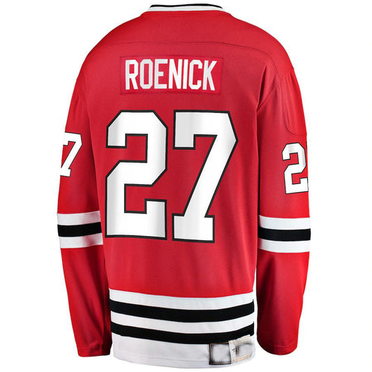 C.Blackhawks #27 Jeremy Roenick Fanatics Branded Premier Breakaway Retired Player Jersey Red Stitched American Hockey Jersey UNEC