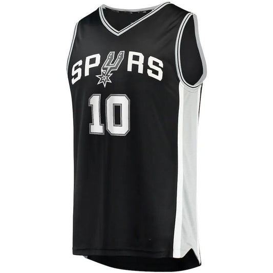 S.Antonio Spurs #10 Jeremy Sochan Fanatics Branded 2022 Draft First Round Pick Fast Break Replica Jersey Icon Edition Black Stitched American Basketball Jersey UNEC