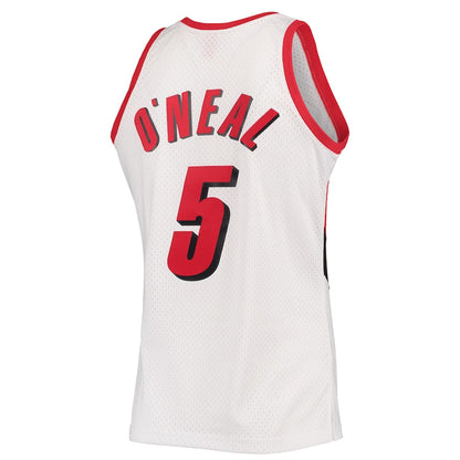 P.Trail Blazers #5 Jermaine O'Neal Mitchell & Ness 1996-97 Hardwood Classics Swingman Jersey White Stitched American Basketball Jersey UNEC