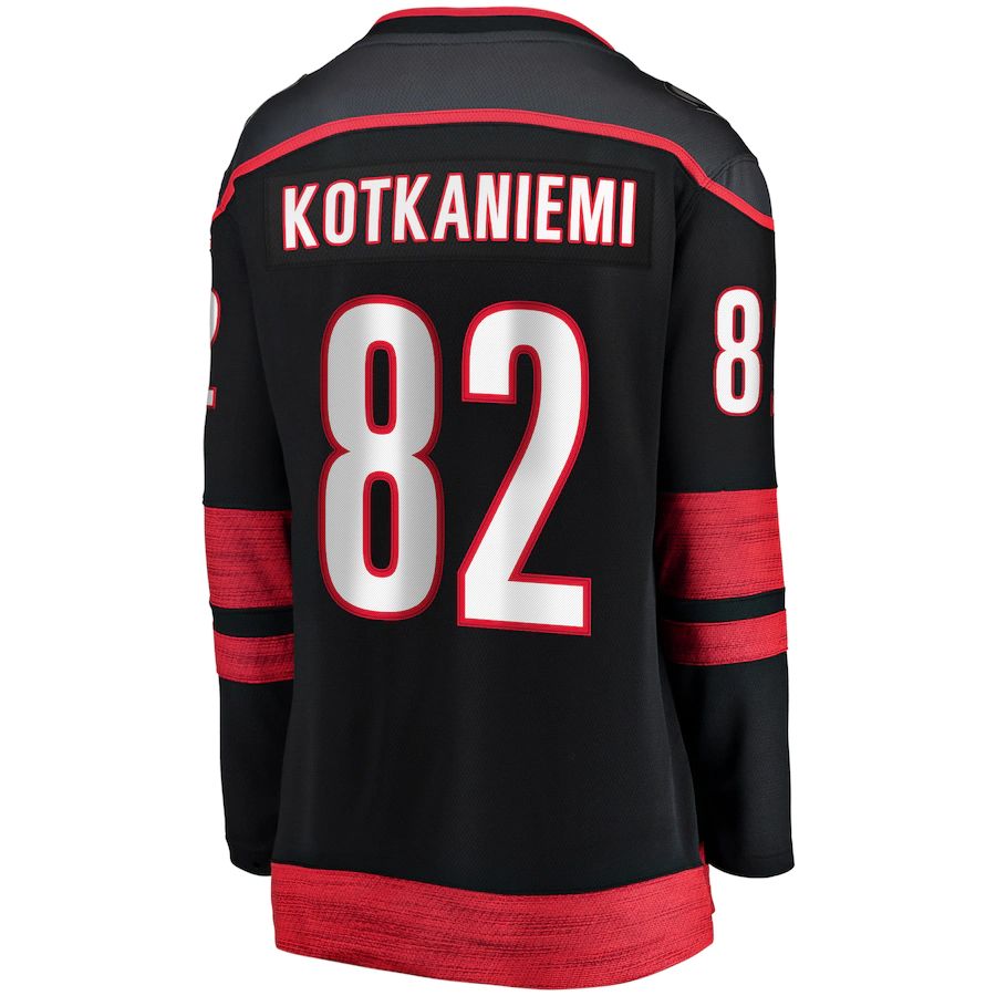 C.Hurricanes #82 Jesperi Kotkaniemi Fanatics Branded Home Breakaway Player Jersey Black Stitched American Hockey Jersey UNEC
