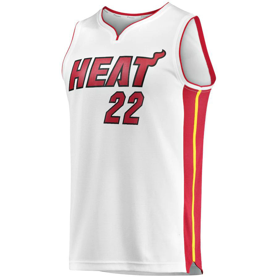 M.Heat #22 Jimmy Butler Fanatics Branded Fast Break Replica Player Jersey City Edition White Stitched American Basketball Jersey UNEC