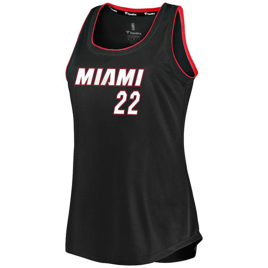 M.Heat #22 Jimmy Butler Fanatics Branded Women's 2019-20 Fast Break Team Tank Jersey Icon Edition Black Stitched American Basketball Jersey UNEC