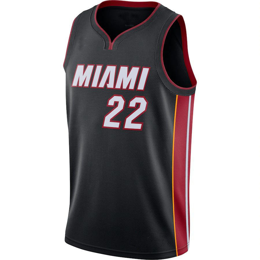 M.Heat #22 Jimmy Butler 2020-21 Swingman Jersey Icon Edition Black Stitched American Basketball Jersey UNEC