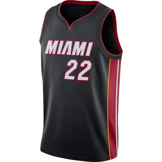 M.Heat #22 Jimmy Butler 2020-21 Swingman Jersey Icon Edition Black Stitched American Basketball Jersey UNEC