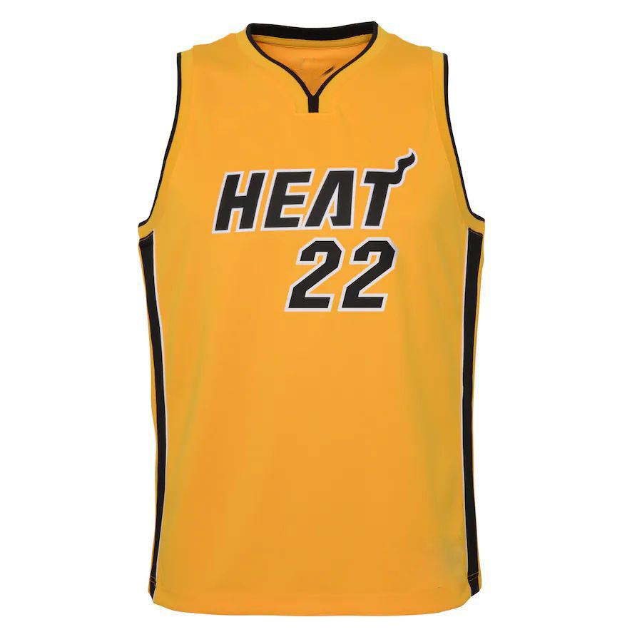 M.Heat #22 Jimmy Butler 2020-21 Swingman Player Jersey Trophy Gold Earned Edition Stitched American Basketball Jersey UNEC