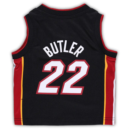 M.Heat #22 Jimmy Butler Infant 2021-22 Replica Jersey Icon Edition Black Stitched American Basketball Jersey UNEC