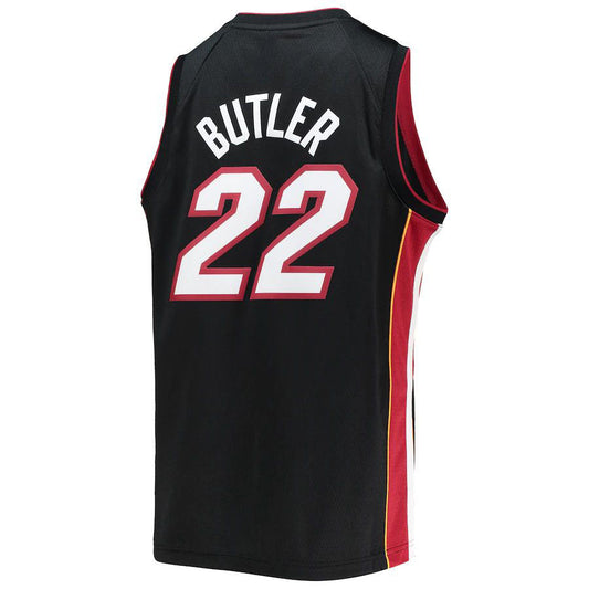 M.Heat #22 Jimmy Butler 2021-22 Diamond Swingman Jersey  Icon Edition Black Stitched American Basketball Jersey UNEC