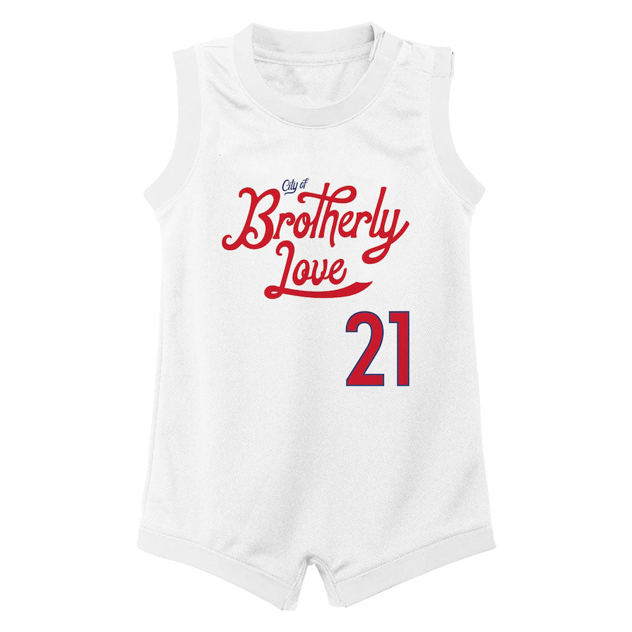 PH.76ers #21 Joel Embiid Infant 2022-23 Replica Jersey City Edition White Stitched American Basketball Jersey UNEC