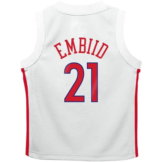 PH.76ers #21 Joel Embiid Toddler 2022-23 Replica Jersey  City Edition White Stitched American Basketball Jersey UNEC