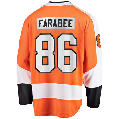 P.Flyers #86 Joel Farabee Fanatics Branded Home Team Breakaway Player Jersey Orange Stitched American Hockey Jersey UNEC