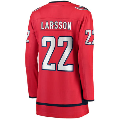 W.Capitals #22 Johan Larsson Fanatics Branded Home Breakaway Player Jersey  Red Stitched American Hockey Jersey UNEC