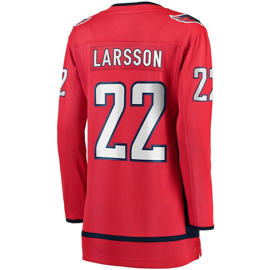 W.Capitals #22 Johan Larsson Fanatics Branded Home Breakaway Player Jersey  Red Stitched American Hockey Jersey UNEC
