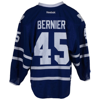 T.Maple Leafs #45 Jonathan Bernier Fanatics Authentic Game-Used from the 2015-16 Season Blue Stitched American Hockey Jersey UNEC