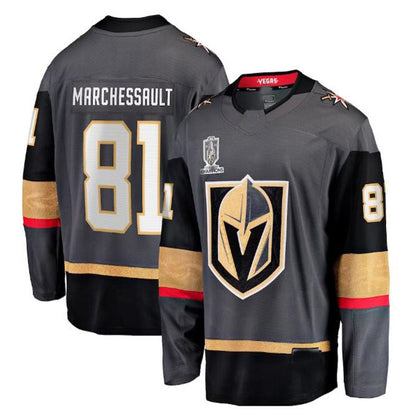 V.Golden Knights #81 Jonathan Marchessault Fanatics Branded 2023 Stanley Cup Champions Alternate Breakaway Player Jersey - Black Hockey Jersey UNEC