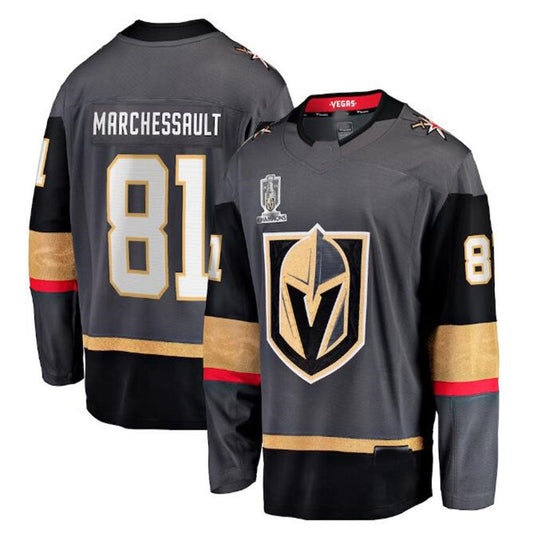 V.Golden Knights #81 Jonathan Marchessault Fanatics Branded 2023 Stanley Cup Champions Alternate Breakaway Player Jersey - Black Hockey Jersey UNEC