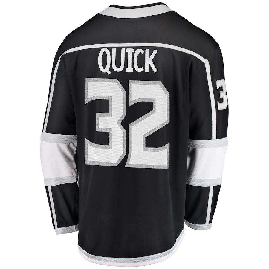 LA.Kings #32 Jonathan Quick Fanatics Branded Breakaway Player Jersey Black Stitched American Hockey Jersey UNEC