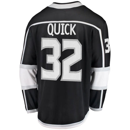 LA.Kings #32 Jonathan Quick Fanatics Branded Breakaway Player Jersey Black Stitched American Hockey Jersey UNEC