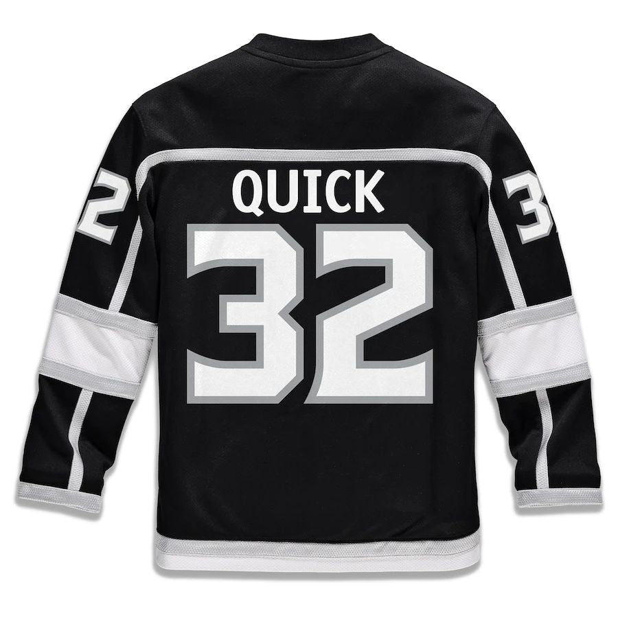 LA.Kings #32 Jonathan Quick Fanatics Branded Replica Player Jersey Black Stitched American Hockey Jersey UNEC