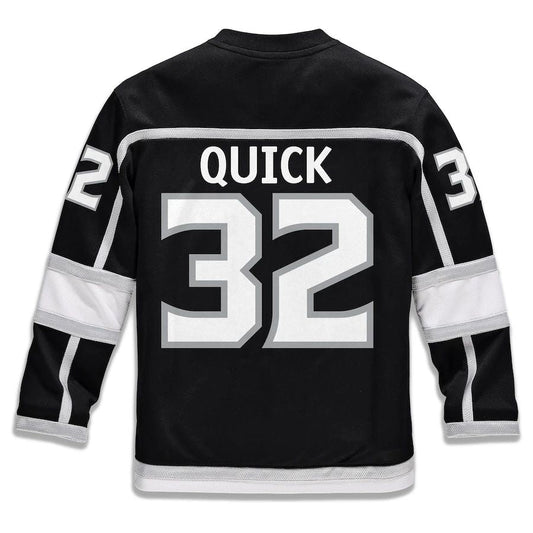 LA.Kings #32 Jonathan Quick Fanatics Branded Replica Player Jersey Black Stitched American Hockey Jersey UNEC