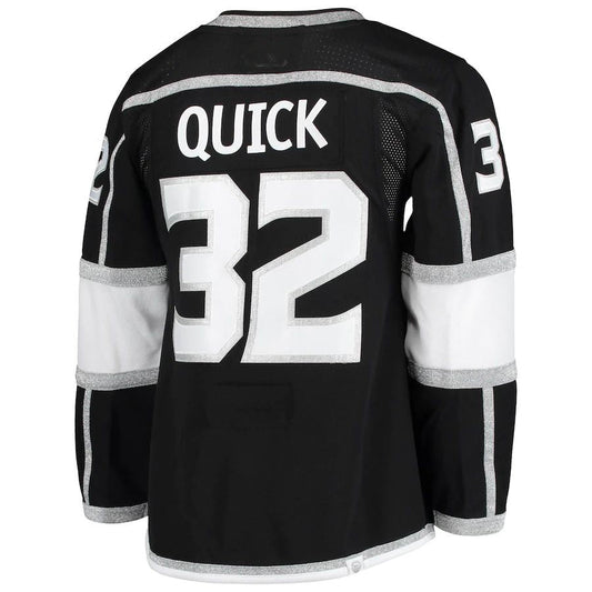 LA.Kings #32 Jonathan Quick Home Authentic Pro Player Jersey Black Stitched American Hockey Jersey UNEC