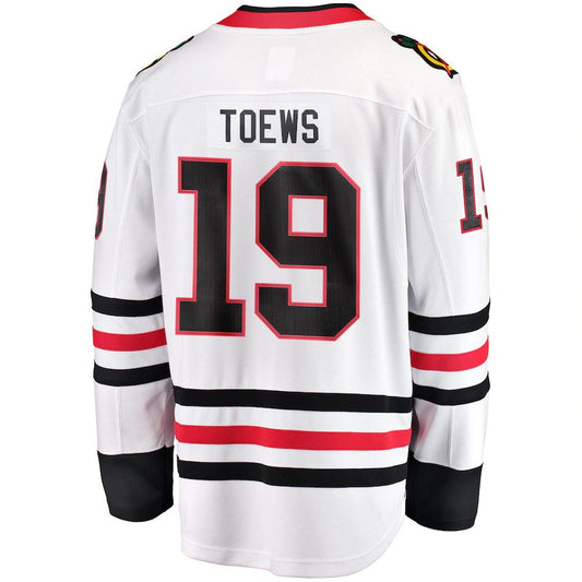 C.Blackhawks #19 Jonathan Toews Fanatics Branded Breakaway Player Jersey White Stitched American Hockey Jersey UNEC