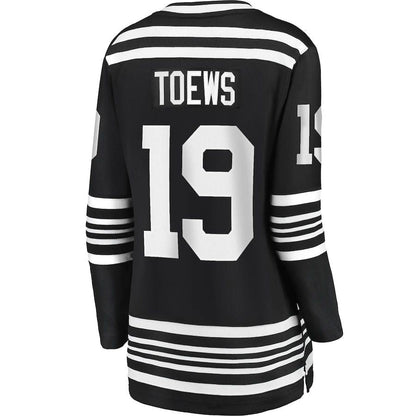 C.Blackhawks #19 Jonathan Toews Fanatics Branded Alternate 2019-20 Premier Breakaway Player Jersey Black Stitched American Hockey Jersey UNEC