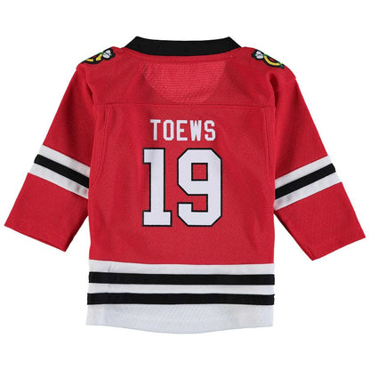 C.Blackhawks #19 Jonathan Toews Infant Replica Player Jersey Red Stitched American Hockey Jersey UNEC