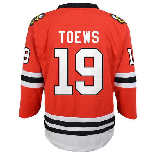 C.Blackhawks #19 Jonathan Toews Toddler Replica Player Jersey Red Stitched American Hockey Jersey UNEC