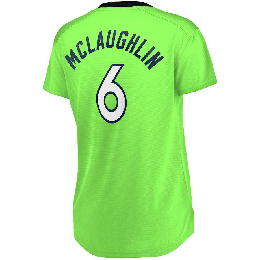 M.Timberwolves #6 Jordan McLaughlin Fanatics Branded Women's Fast Break Player Jersey Statement Edition Green Stitched American Basketball Jersey UNEC