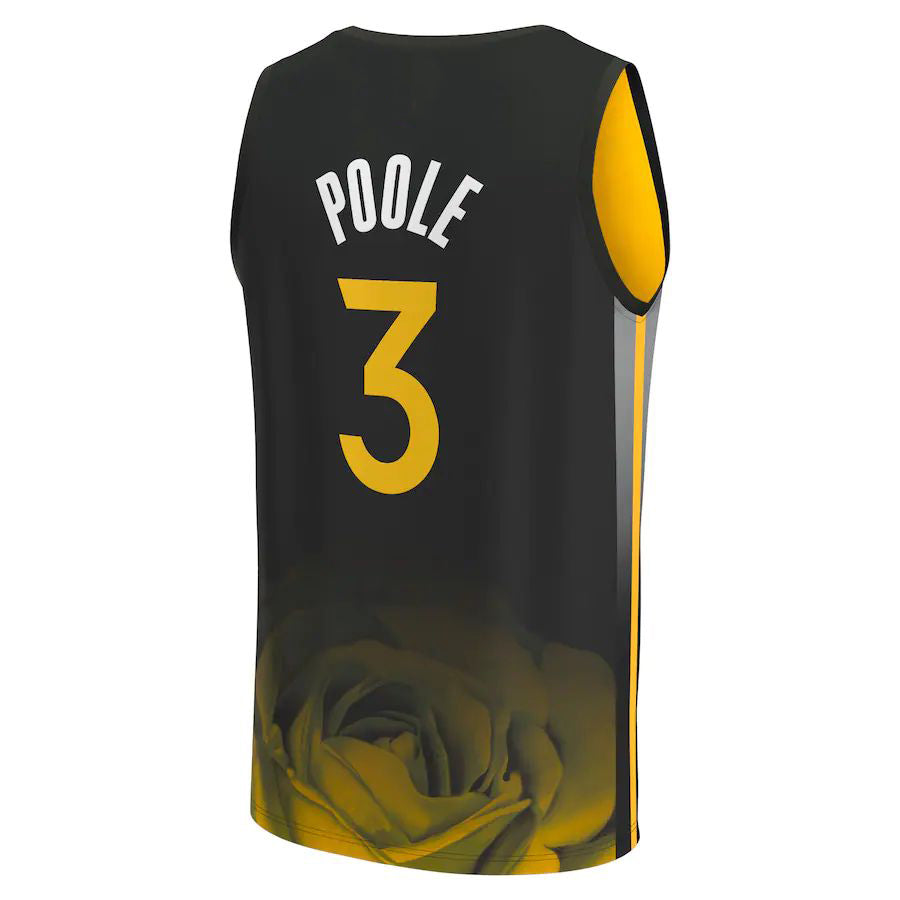 G.State Warriors #3 Jordan Poole Fanatics Branded 2022-23 Fastbreak Jersey City Edition Black Stitched American Basketball Jersey UNEC
