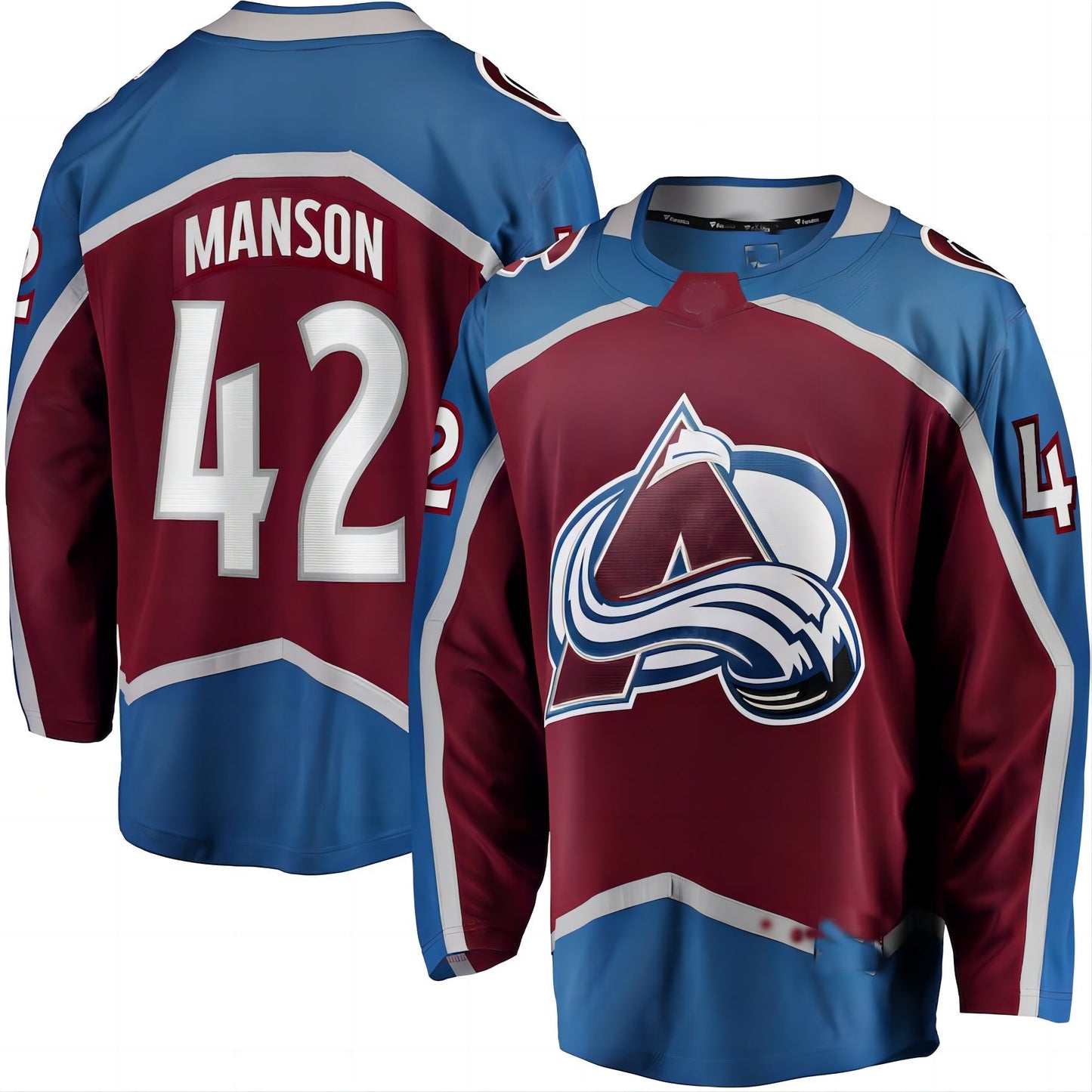 C.Avalanche #42 Josh Manson Fanatics Branded Home Breakaway Player Jersey  Burgundy Stitched American Hockey Jersey UNEC