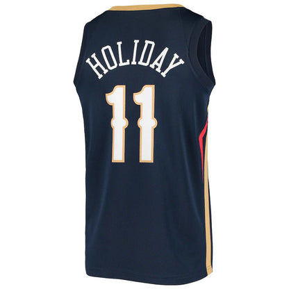 NO.Pelicans #11 Jrue Holiday Swingman Jersey Navy Stitched American Basketball Jersey UNEC
